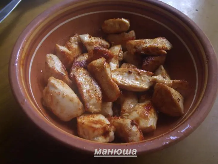 Кольраби с горошком и курицей: шаг 5