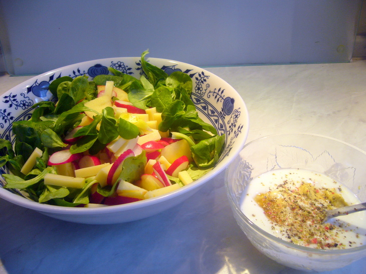 Пикантный салат из редиски к остаткам рыцарского ужина: шаг 2