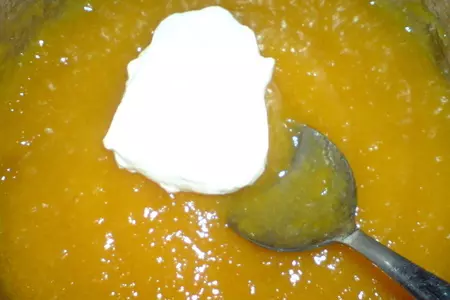 Десерт из кураги с коньяком и со сливками: шаг 3