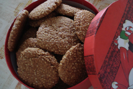 Ко встречe в гиссене - кунжутно-карамельное печенье для хрустенья!: шаг 15