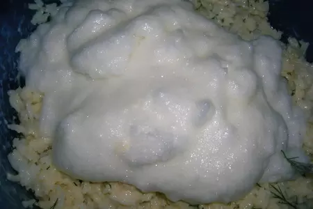 Запеканка " снежная", невероятно нежная, рисовая с грибами и курятиной: шаг 6