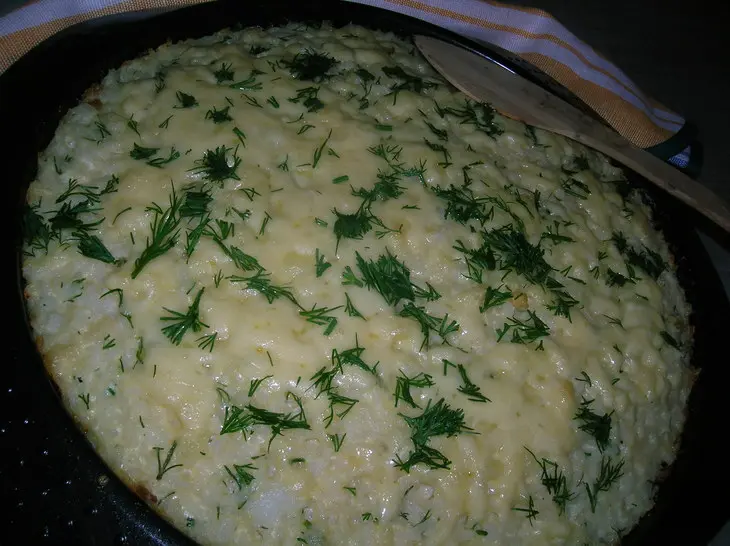 Запеканка " снежная", невероятно нежная, рисовая с грибами и курятиной: шаг 9