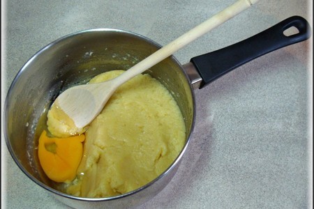 Профитроли с манговым кремом и шоколадом "три имбирьки" приготовленные для дуэли с моей любимкой.: шаг 4