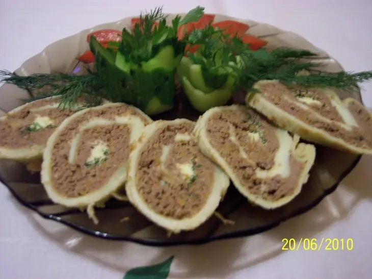 Печеночный рулет: шаг 6