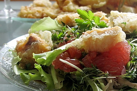 Салат с темпурой из лосося и коктейль "санрайз" по-русски - ужин в стиле "фьюжн": шаг 14