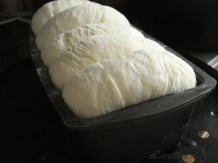 Хлеб тостовый "облачко"  // cream cheese bread: шаг 10
