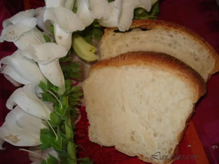 Хлеб тостовый "облачко"  // cream cheese bread: шаг 14