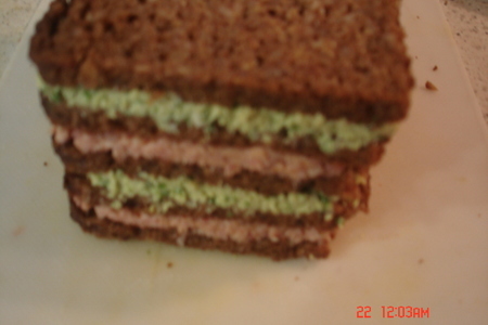 Бутербродный торт"полосатик": шаг 3