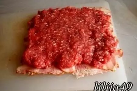 Мясной рулет в беконе: шаг 2