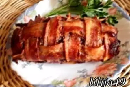 Мясной рулет в беконе: шаг 5