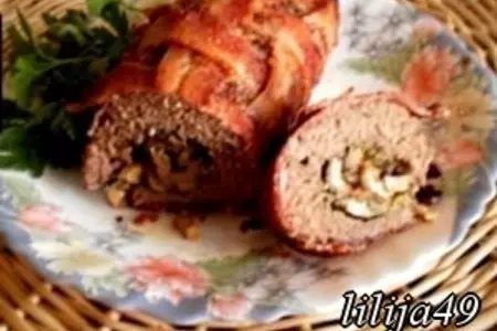 Мясной рулет в беконе: шаг 6