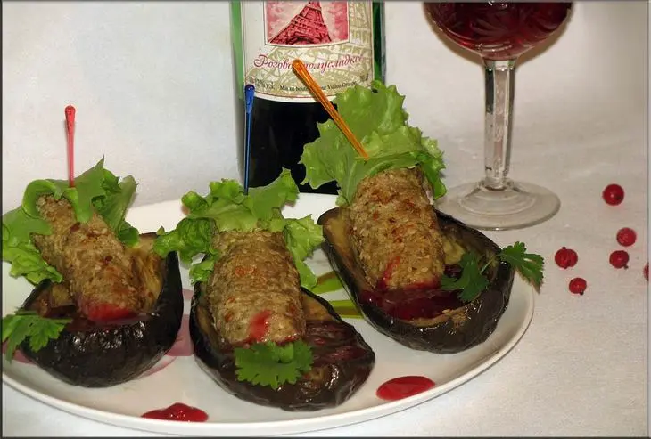 Мясные сигары с пьяной смородиной в баклажановых пепельницах /дуэльные: шаг 7