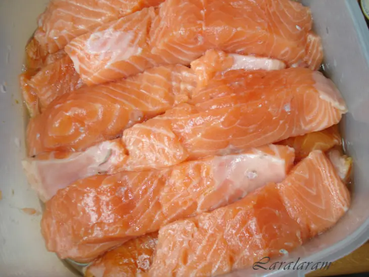 Сёмга в маринаде "ореховый вкус": шаг 4