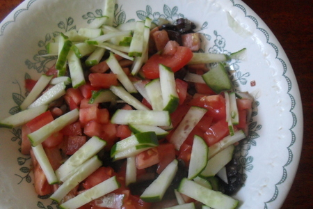 Макаронный салат с ветчиной и овощами: шаг 3