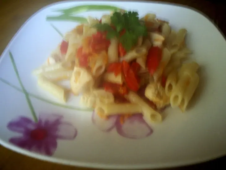 Паста с курицей и овощами: шаг 5