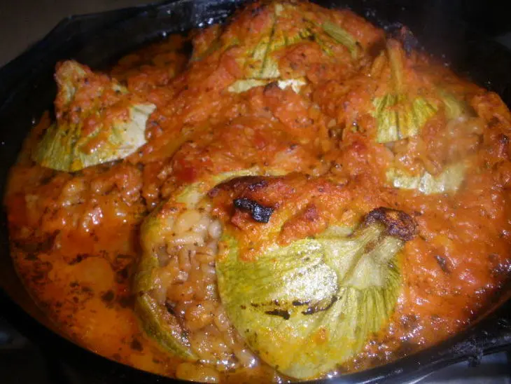 Кабачки, фаршированные перловкой: шаг 6