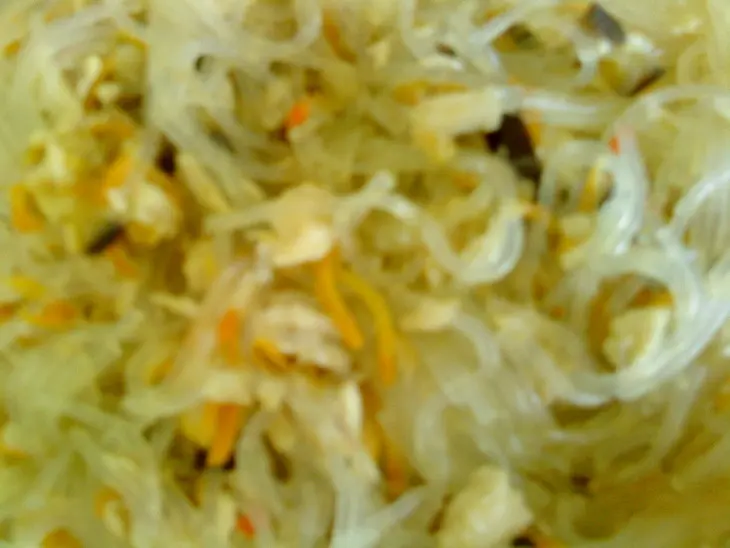 Фунчоза с баклажанами и курицей: шаг 5
