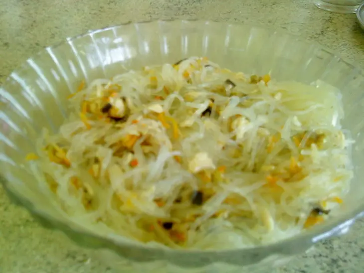 Фунчоза с баклажанами и курицей: шаг 6