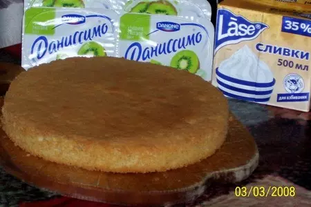 Торт" творожный" с киви: шаг 1