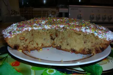 Кекс ореховый с изюмом.: шаг 1