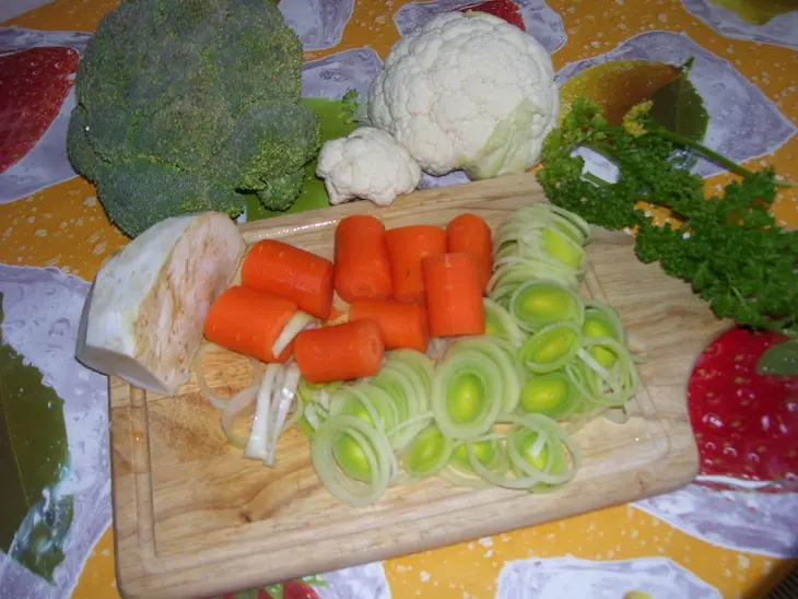 Суп-пюре"радуга": шаг 1