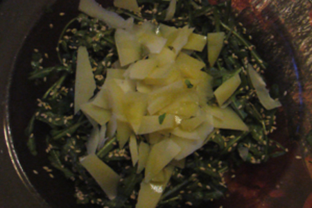 Салат из рукколы: шаг 1