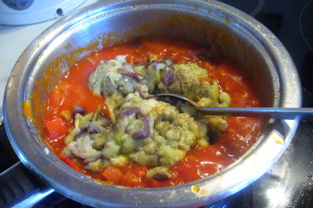 Баклажаново-томатный мусс с креветками или баклажанная икра в гламуре: шаг 4