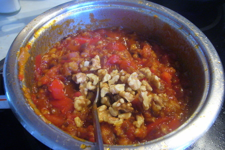 Баклажаново-томатный мусс с креветками или баклажанная икра в гламуре: шаг 5