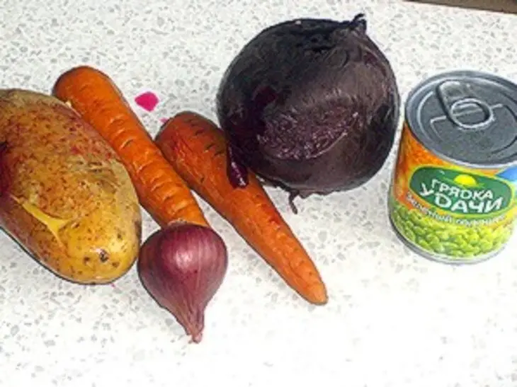 Мясо с винегретом в желе: шаг 2