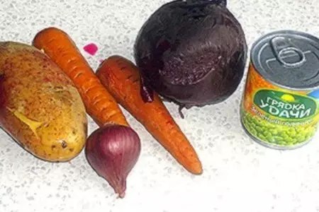 Мясо с винегретом в желе: шаг 2