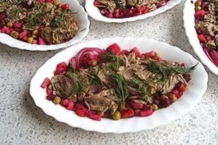 Мясо с винегретом в желе: шаг 4