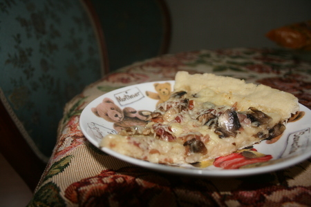 Белая пицца с прошутто и грибами: шаг 9