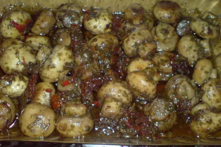 Antipasti   с шампиньонами и сушёными помидорами: шаг 6