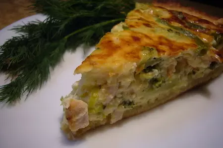 Нежный овощной киш с курицей и беконом.: шаг 3