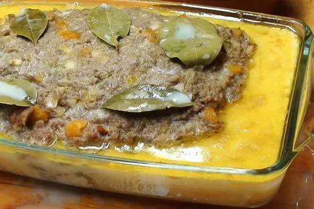 Боботи, мясная запеканка с сухофруктами: шаг 12