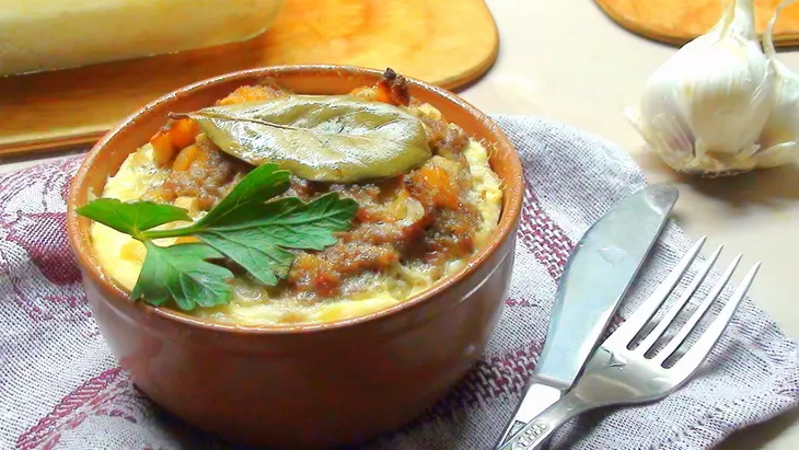 Боботи, мясная запеканка с сухофруктами: шаг 15