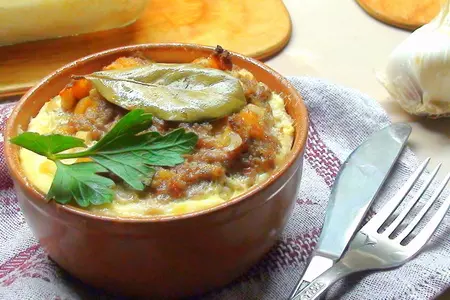 Боботи, мясная запеканка с сухофруктами: шаг 15