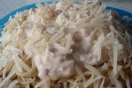 Спагетти с курицей в соусе из цветной капусты: шаг 9
