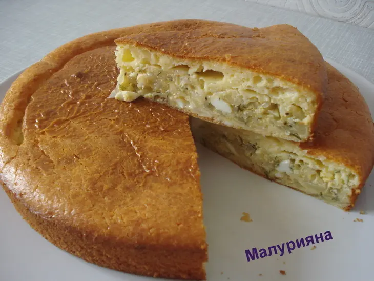 Пирог с капустой на кефире: шаг 9