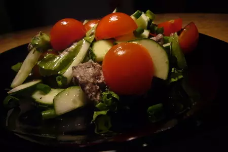 Тёплый салат с куриной печёнкой.: шаг 1