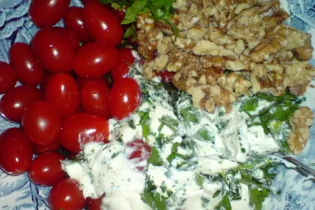 Рулеты с филадельфией,орехами и помидорками  ("börek"): шаг 3