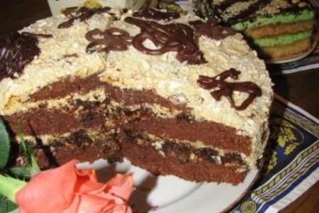 Шоколадно-ореховый торт с прослойкой из чернослива и нотами ликёра моцарт (для дуэли :): шаг 9