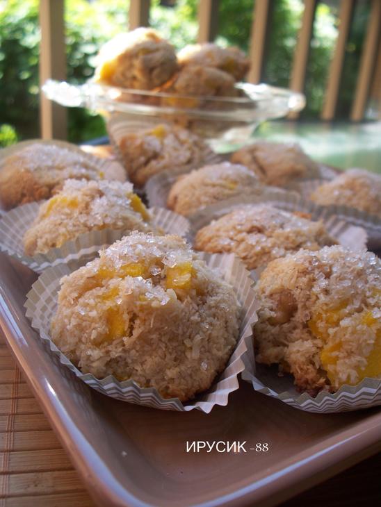 Печенье  кокосовое с орехами и манго: шаг 8