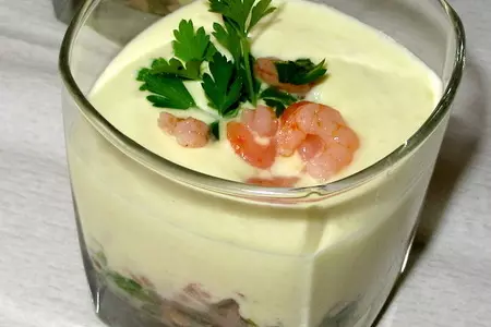 Веррины с креветками и кремом из желтого перца: шаг 6