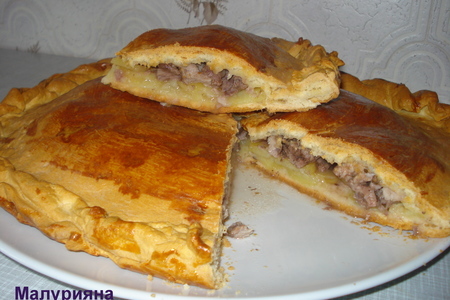 Пирог с мясом и картофелем: шаг 9