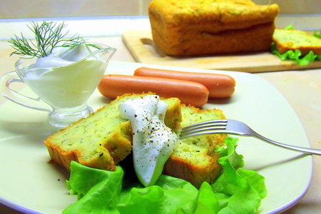 Кекс-суфле из кабачка с сырами и зеленью.: шаг 10