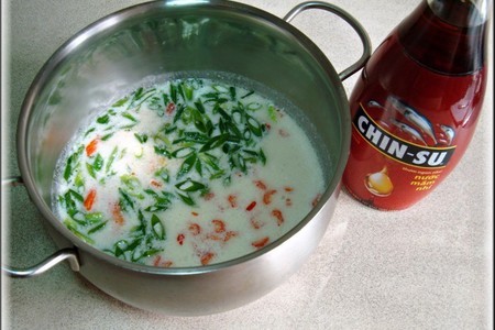 Кокосовый суп с креветками.: шаг 4