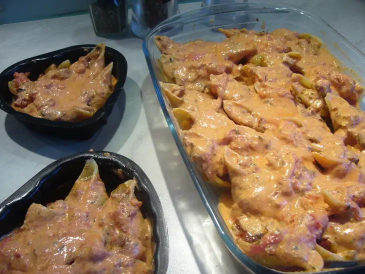 Фаршированные вегетарианские conchiglioni (гигантские ракушки): шаг 4