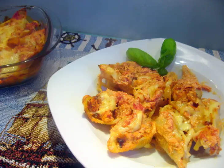 Фаршированные вегетарианские conchiglioni (гигантские ракушки): шаг 7