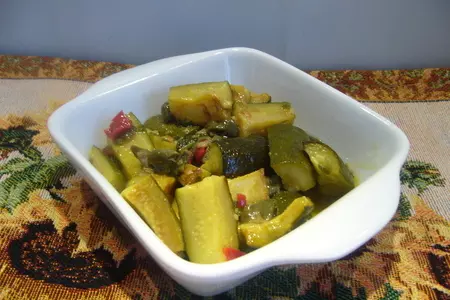 Быстрые маринованные  с каперсами цукини-антипасти: шаг 5